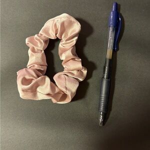 LIKE NEW - pink satin medium size scrunchie!